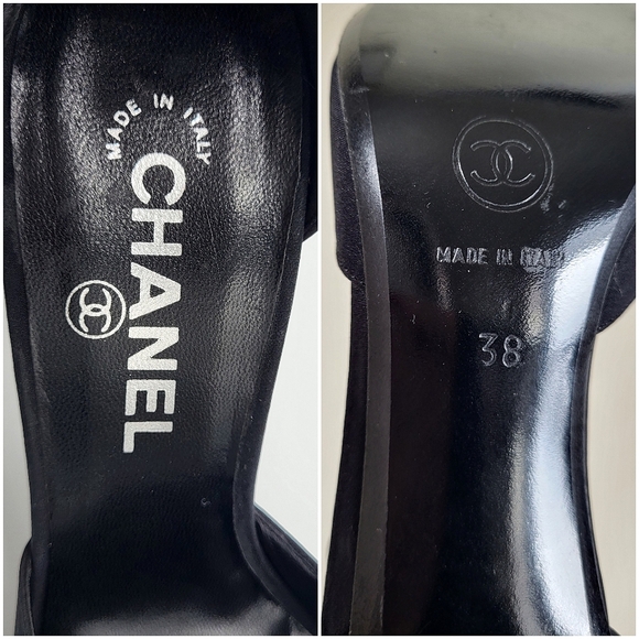 CHANEL 2003 Snap Collection Ankle Strap Pumps With Metal Snaps & Hooks Black 38 - Picture 11 of 16
